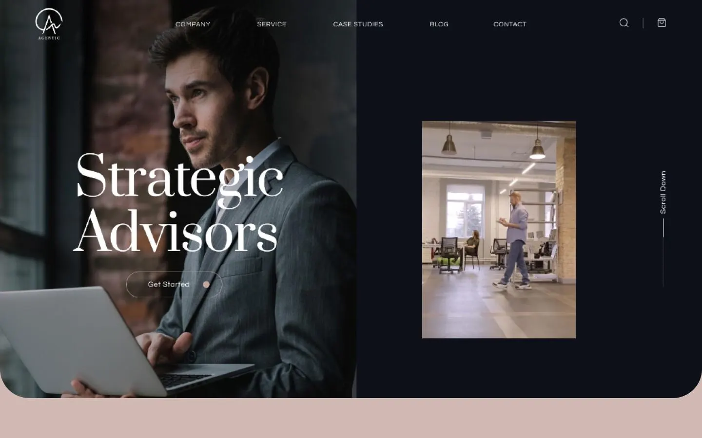 Agentic website screens
