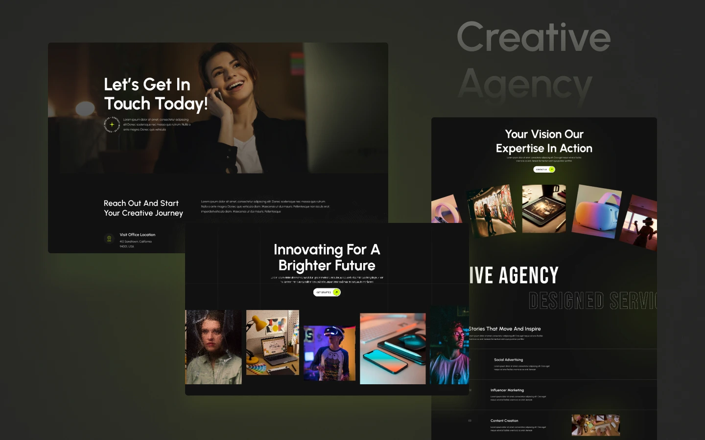 Agenzi  website screen 2