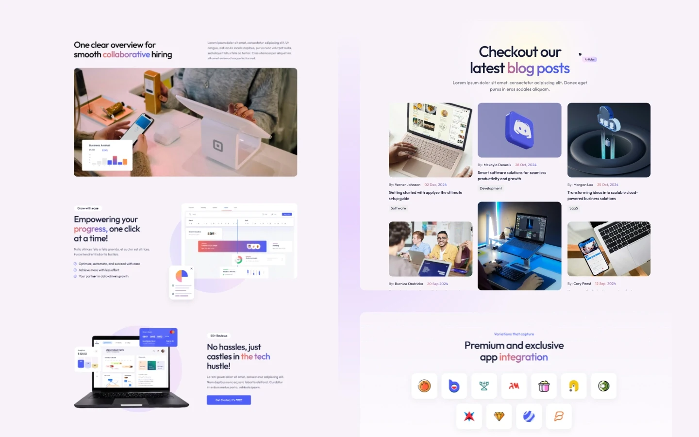Applyze website screens