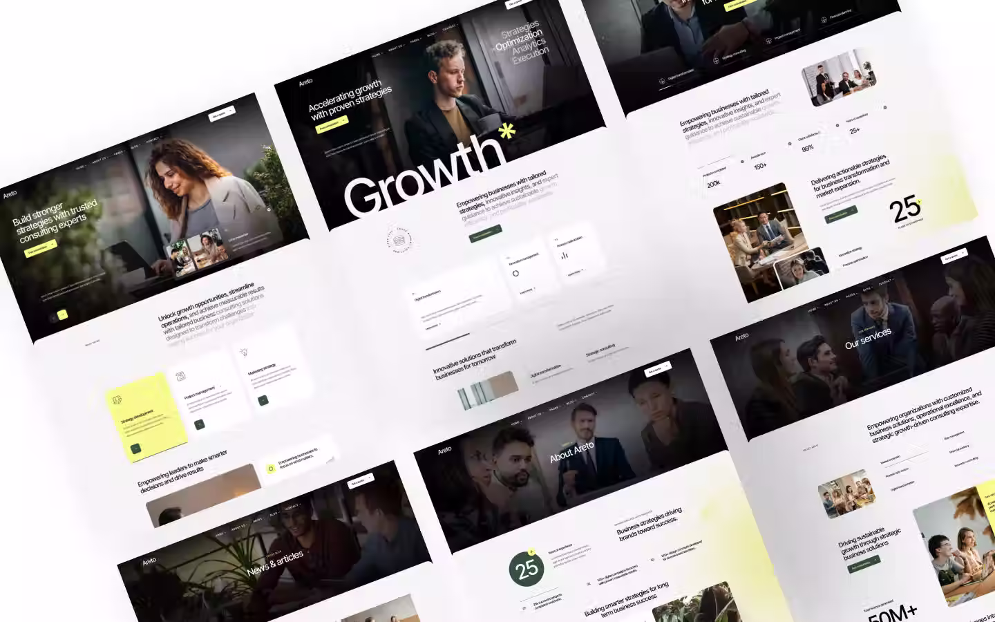 Areto website screen 2