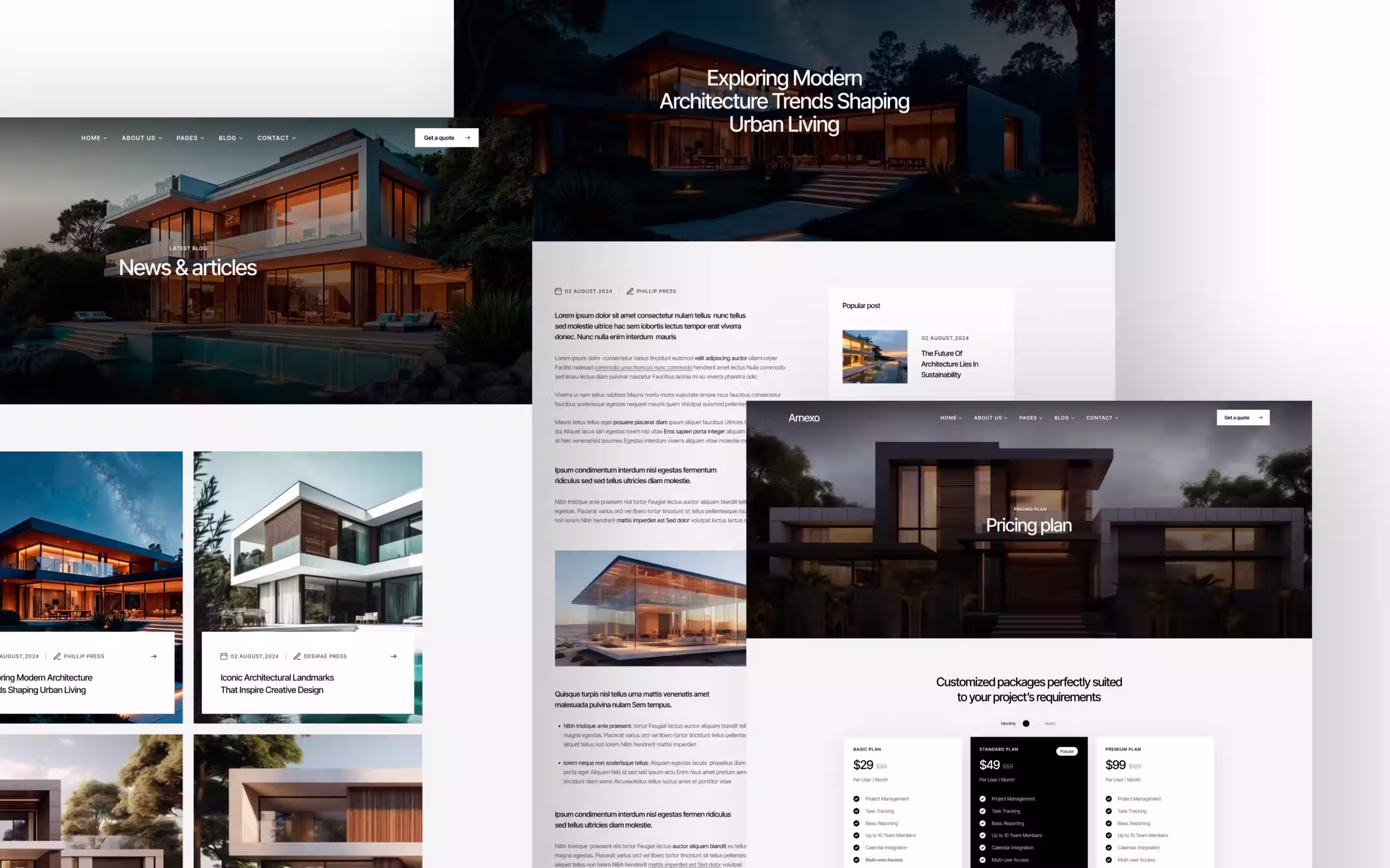 Arnexo website screen 3