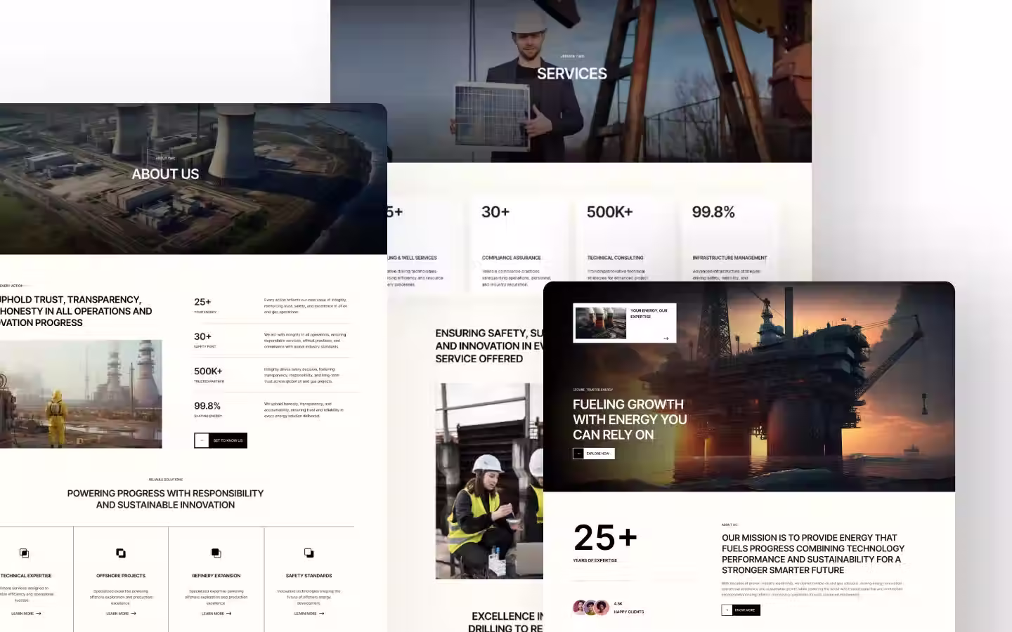 Axtira website screens