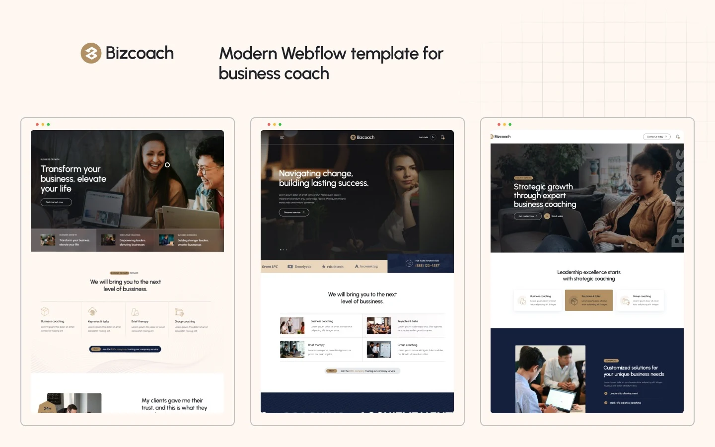 BizCoach website screen 2