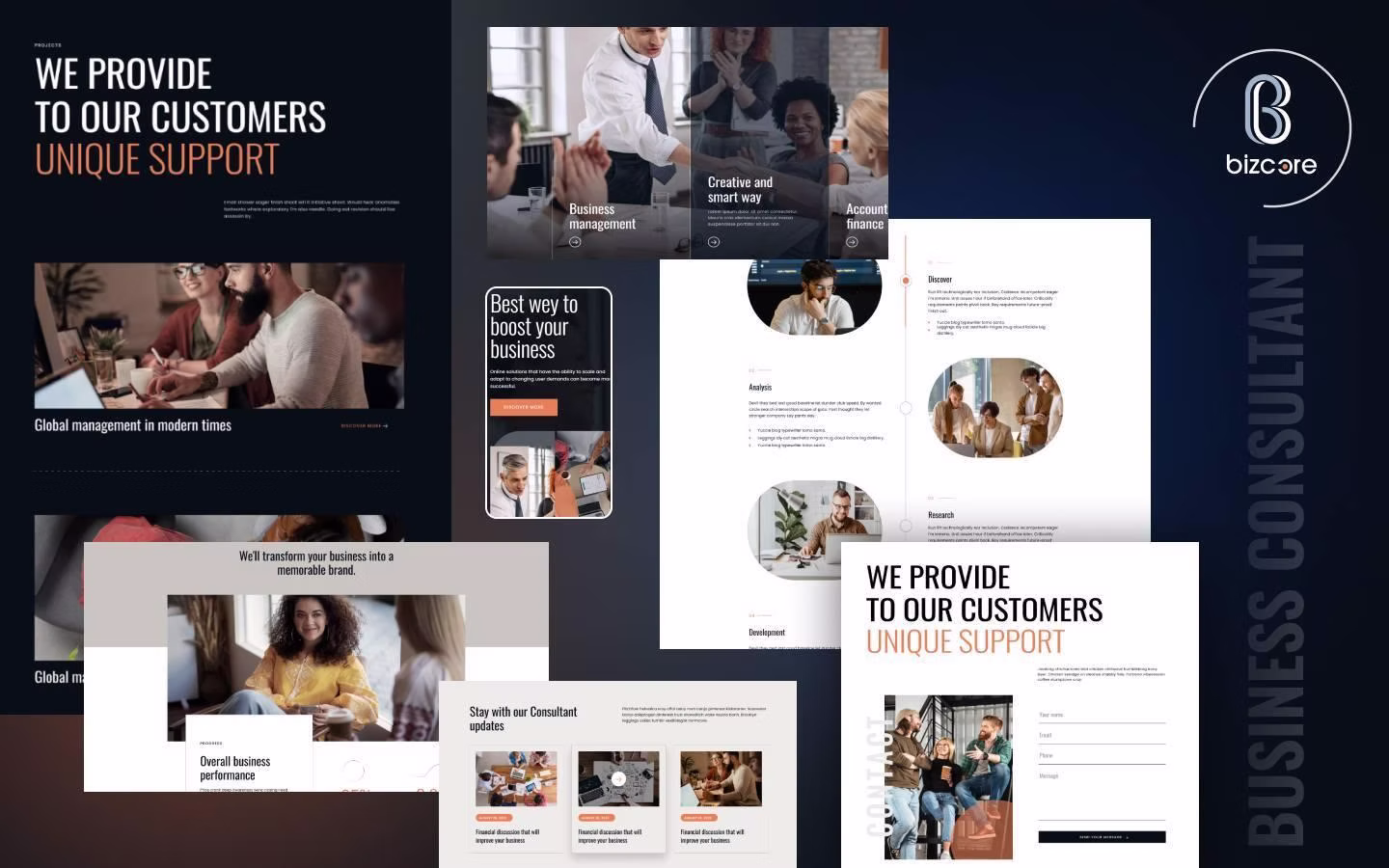 Bizcore website screen 2
