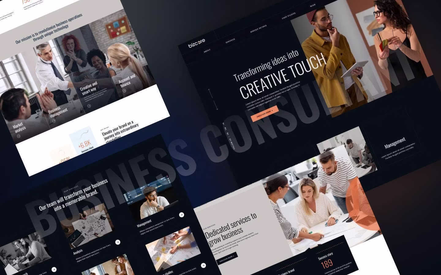 Bizcore website screen 3