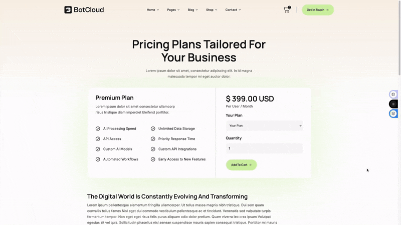 E-commerce template