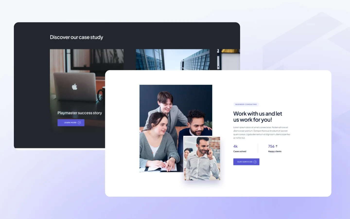 Consultivo website screens