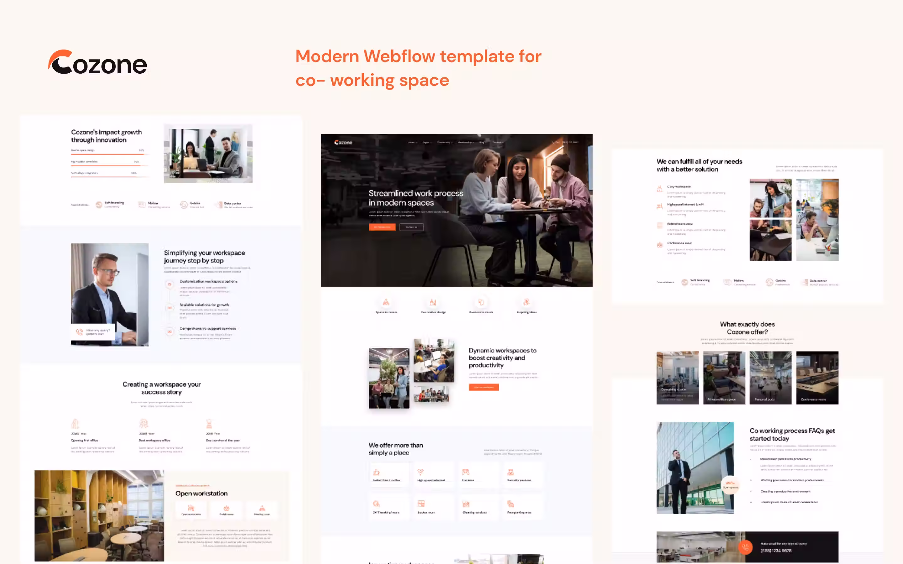 Cozone website screen 2