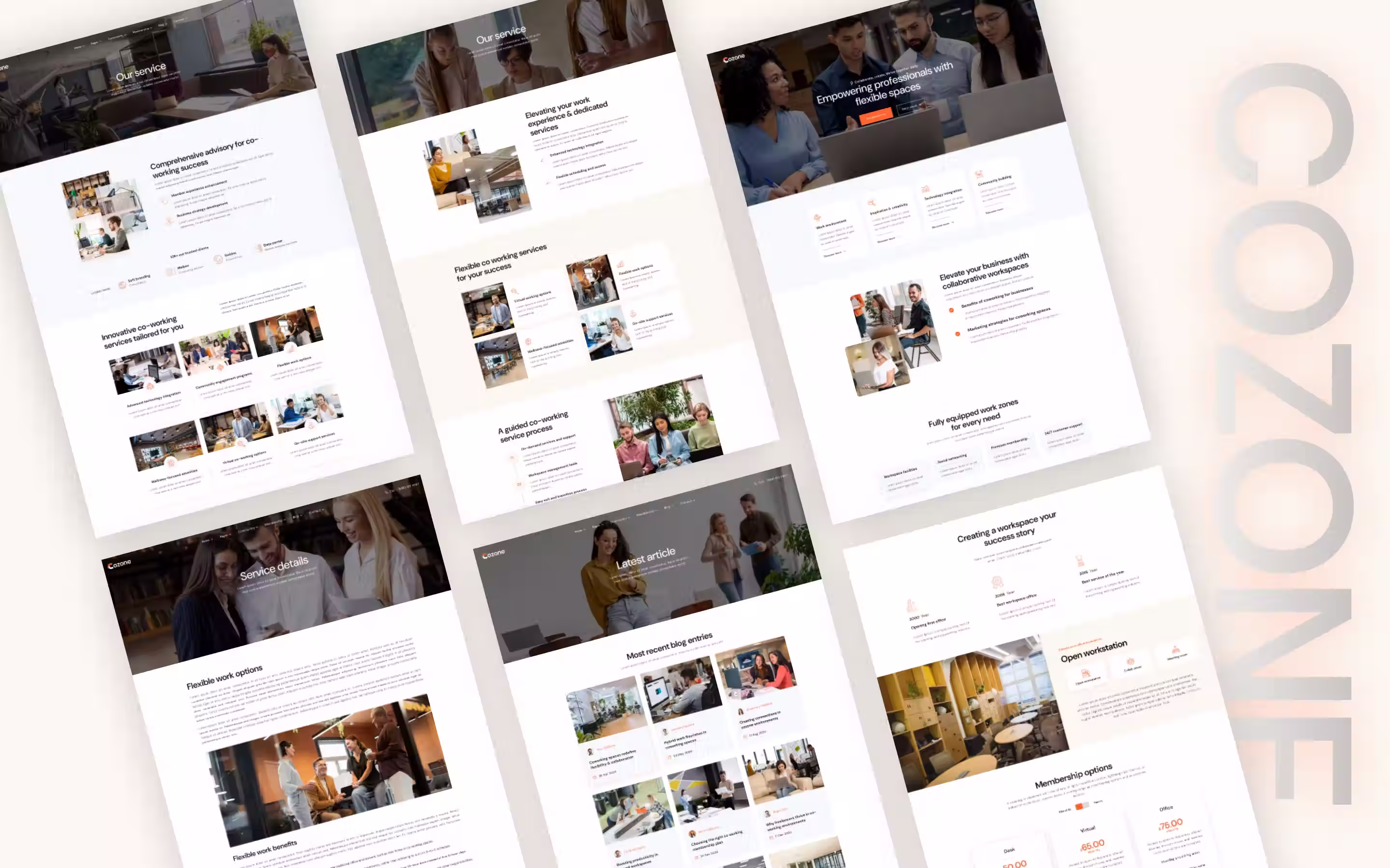Cozone website screen 3