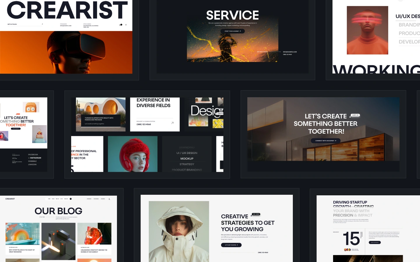 Crearist website screen 3