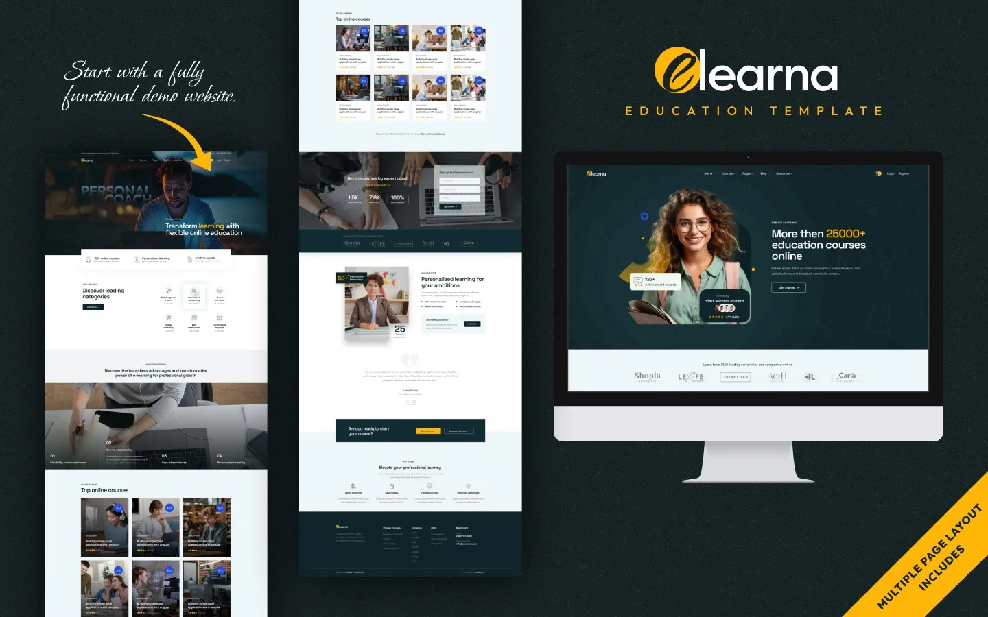 Elearna website screen 2