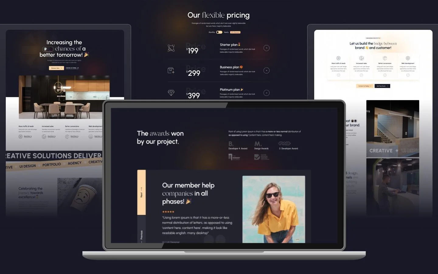 Evion website screens