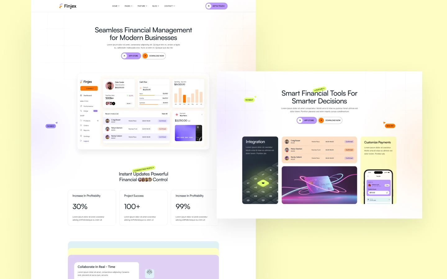 Finjex website screen 3