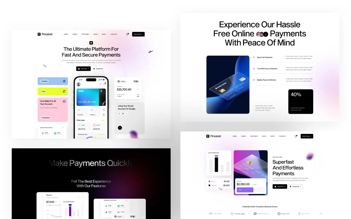 Finozest website screen 3