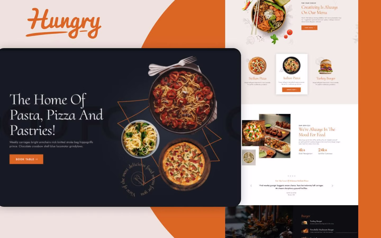 Hungry website screen 2