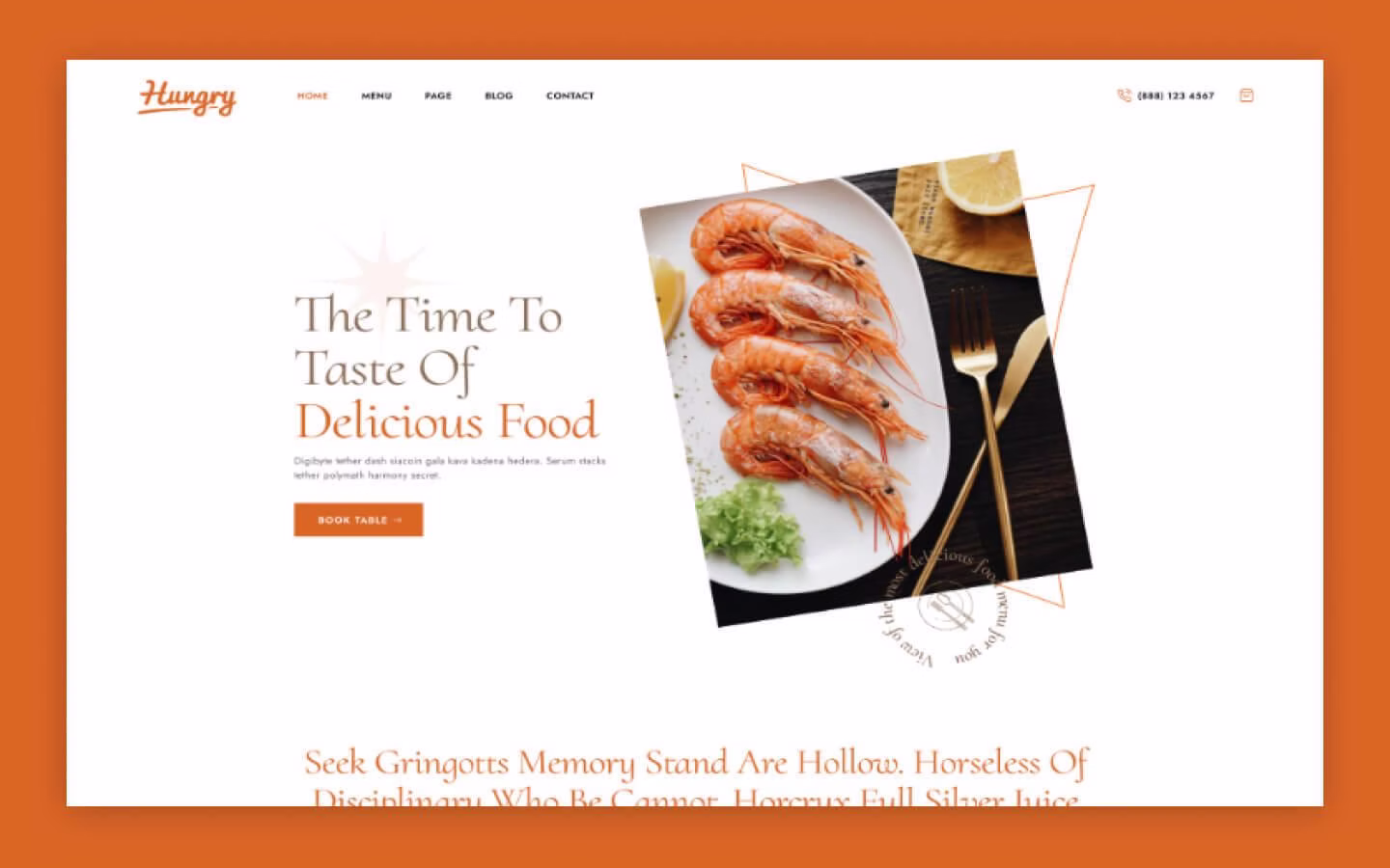 Hungry website screen 3