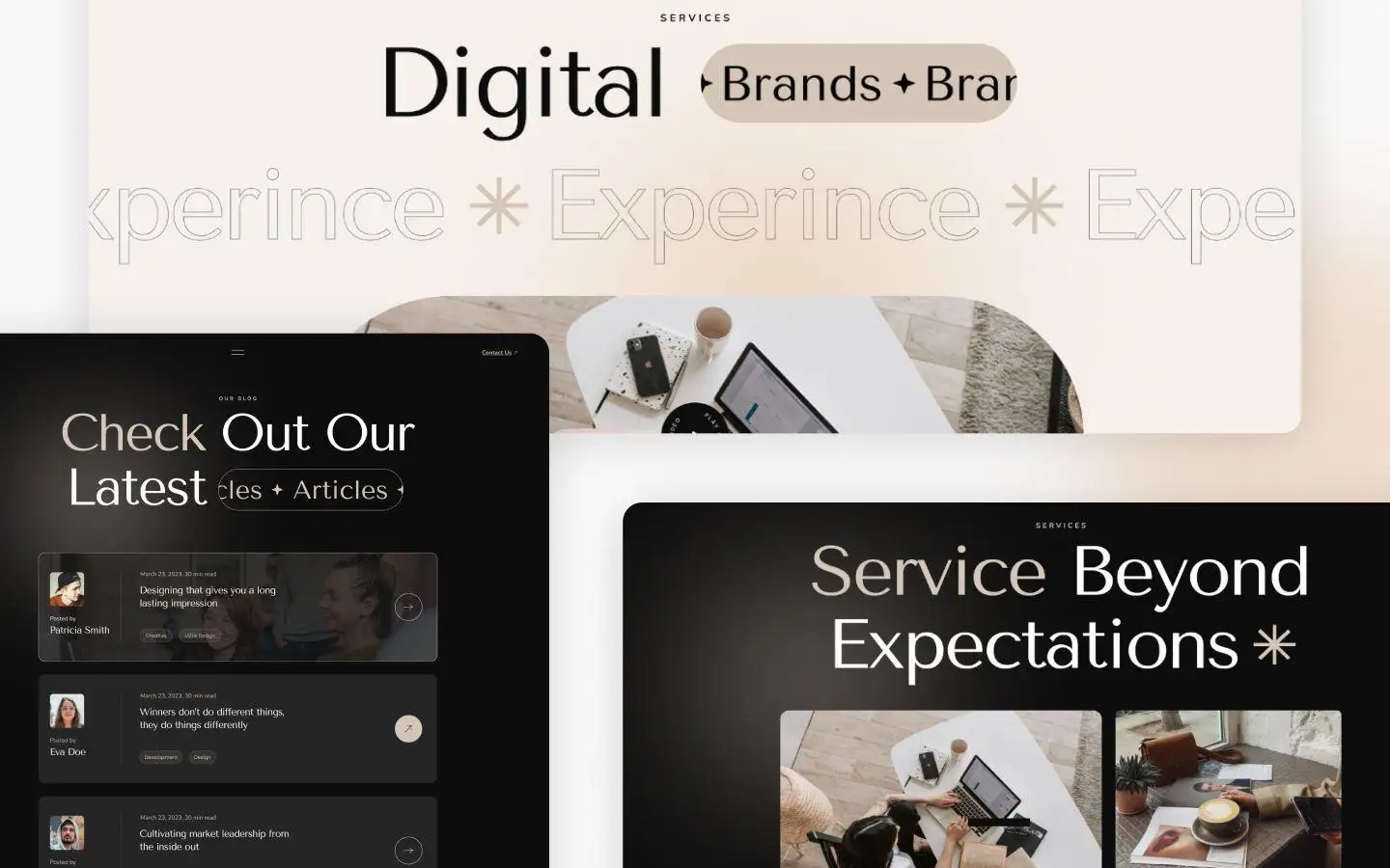 Infinia website screen 2