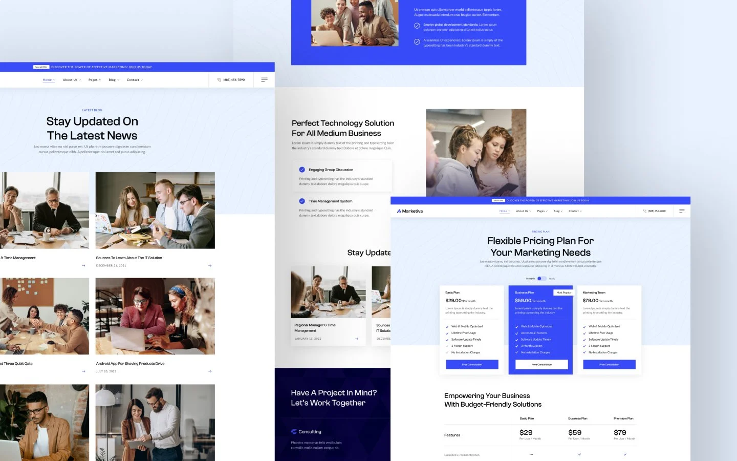 Marketiva website screen 2