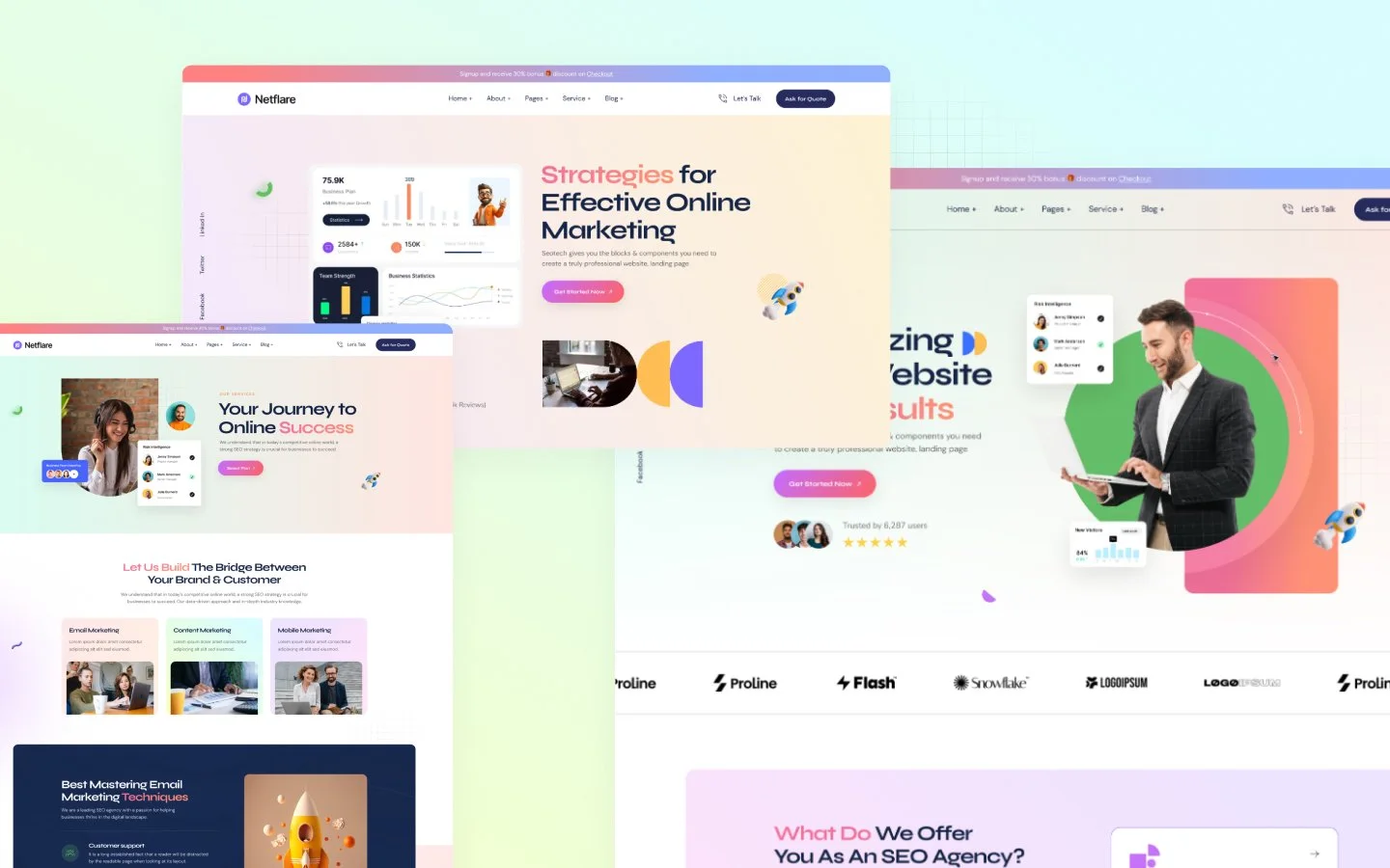 Netflare website screen 3