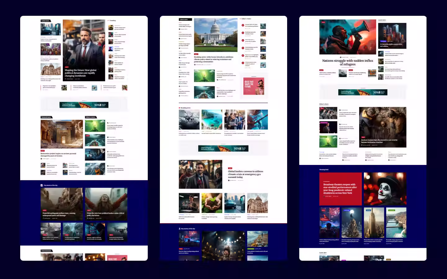 Nextpulse website screens