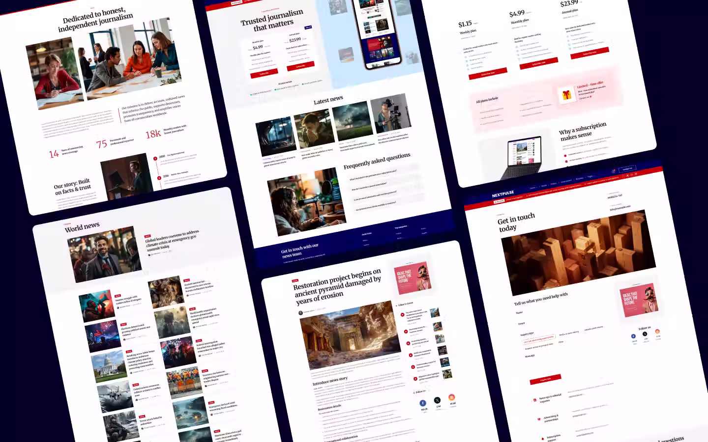 Nextpulse website screen 2