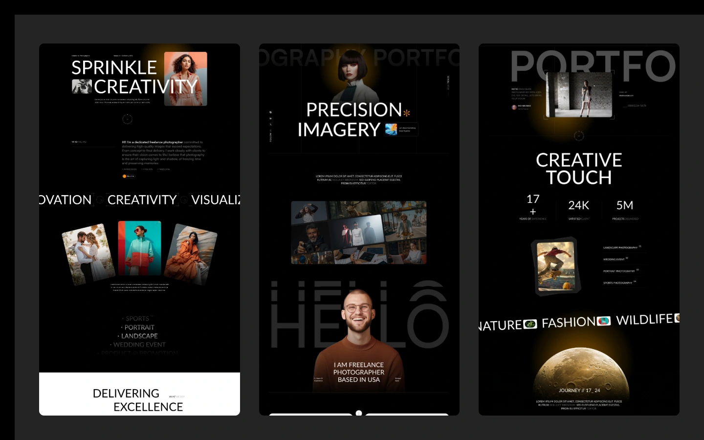 Profolyo website screens
