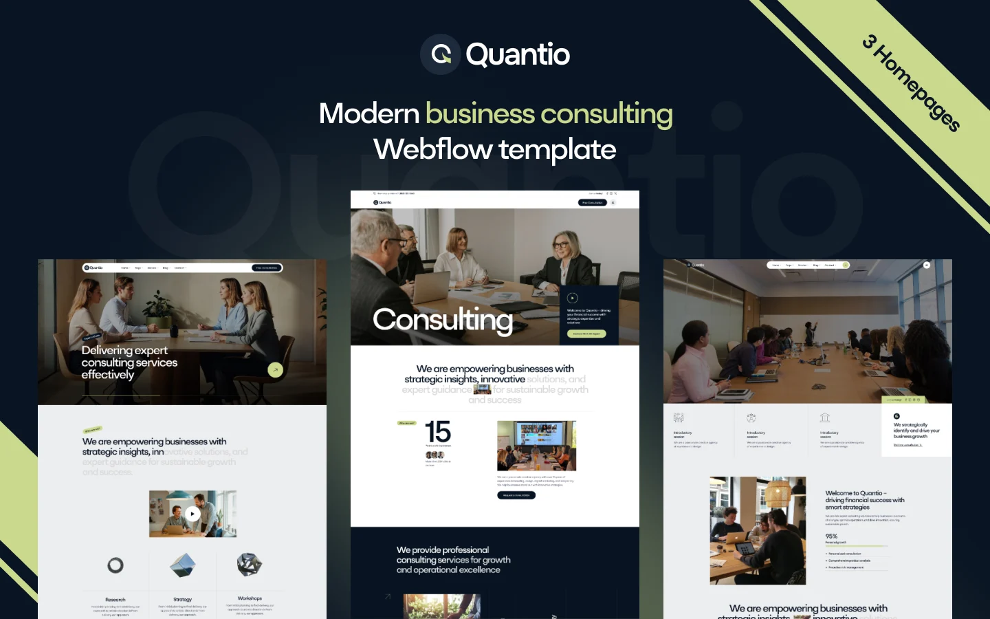 Quantio website screens