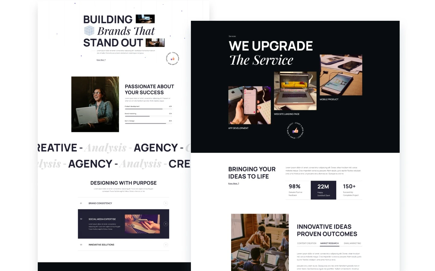 Regix website screens