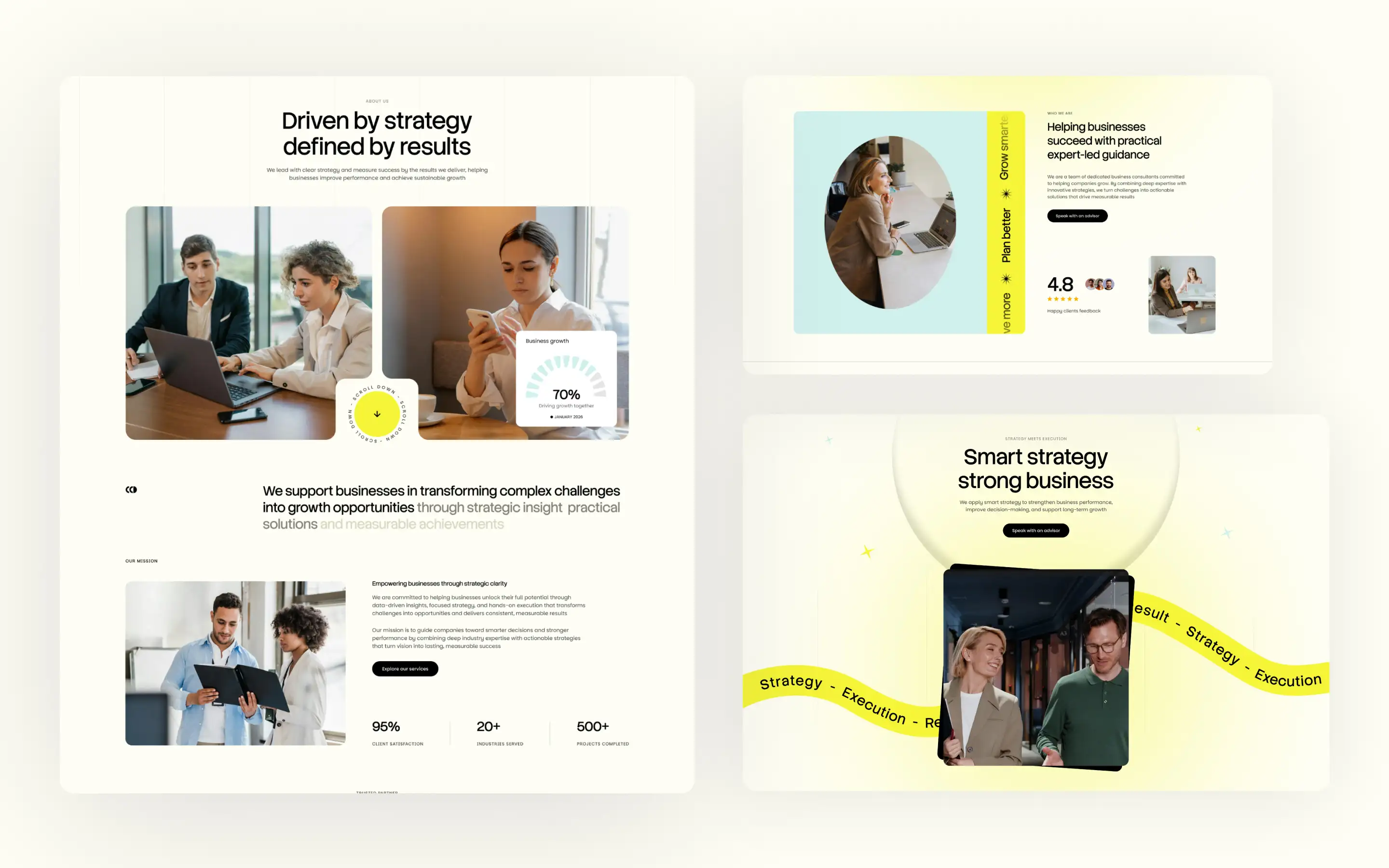 Stratwise website screen 3