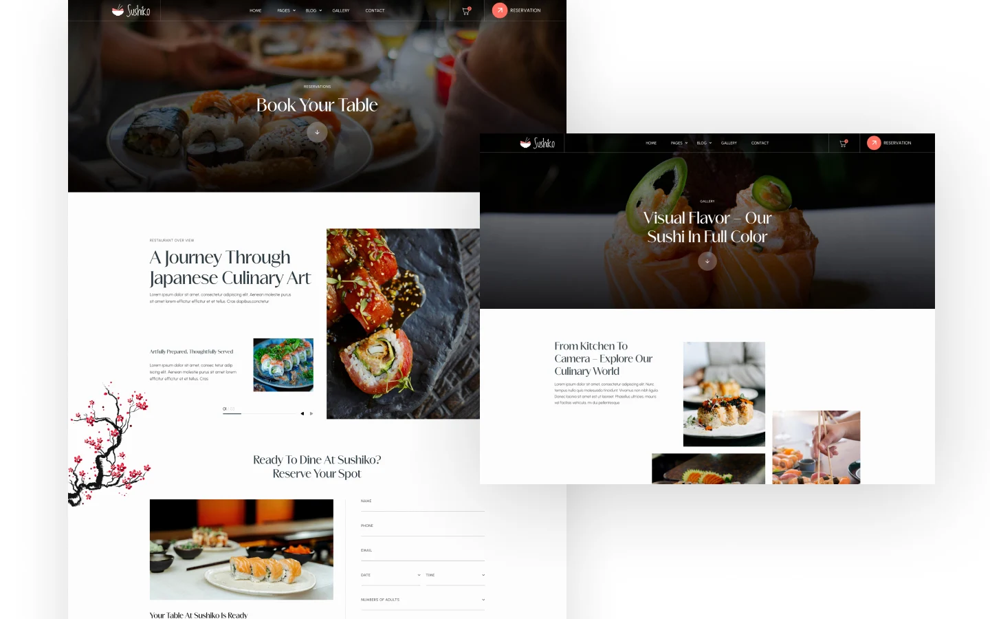 Sushiko website screen 3