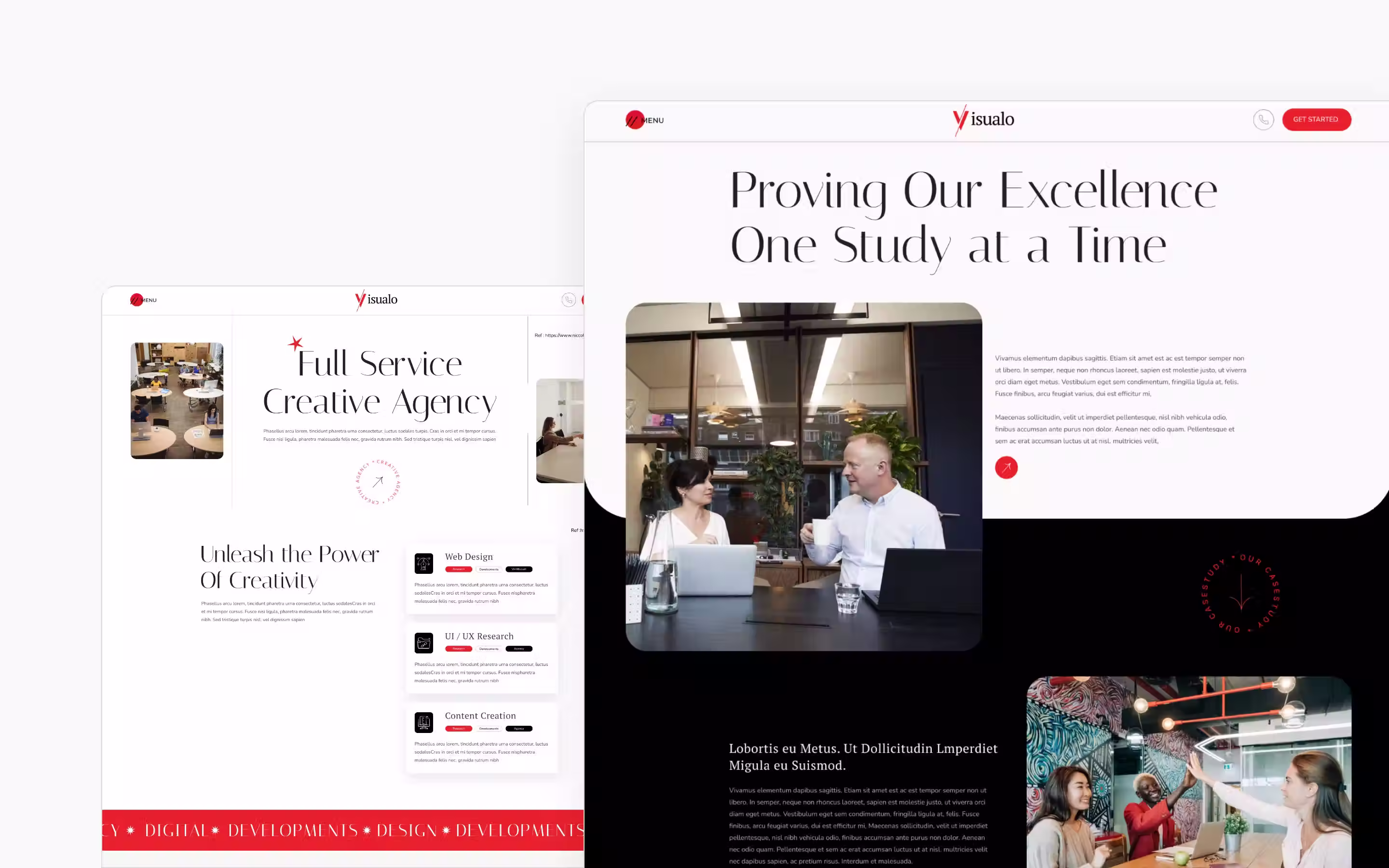 Visualo website screen 2