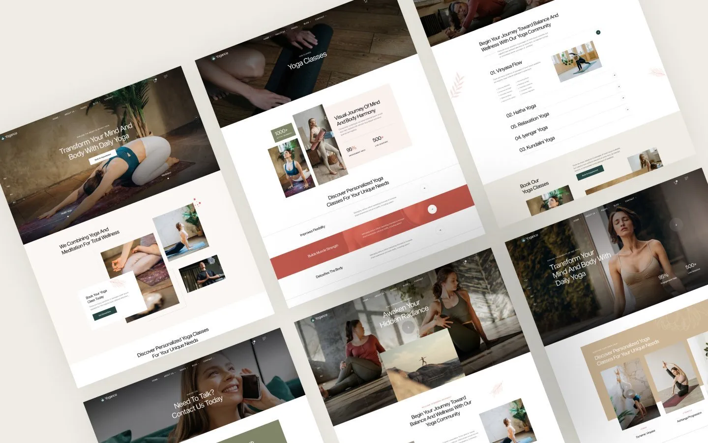 Yogance website screen 2