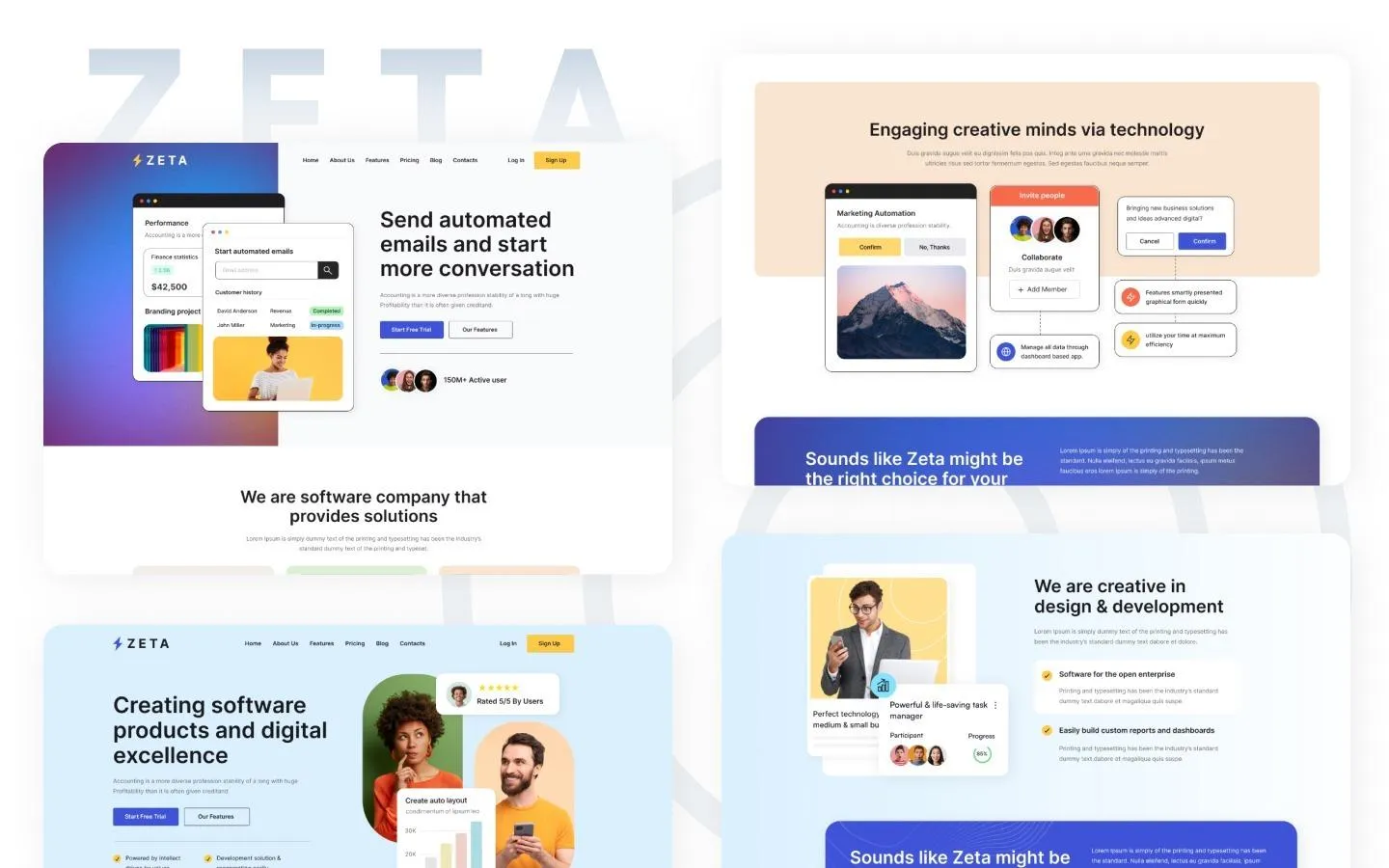 Zeta website screen 3